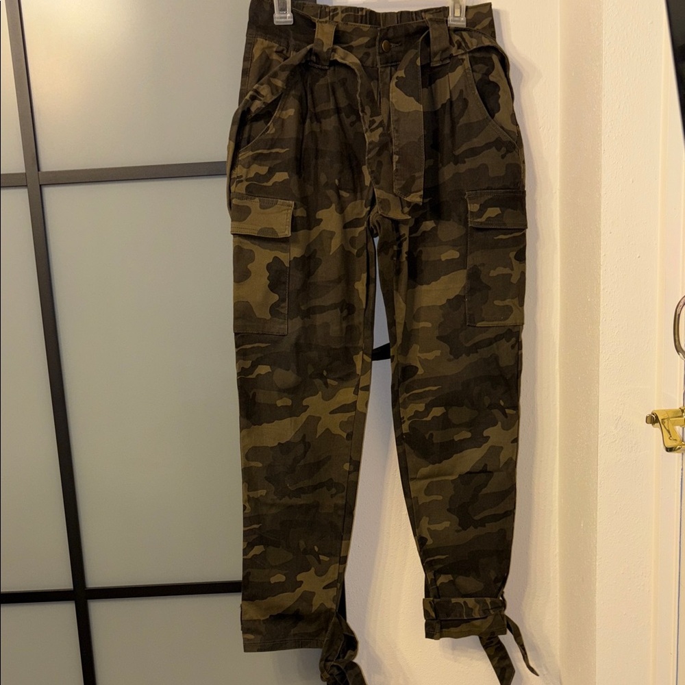 American Bazi Olive Camo Utility Cargo Pants